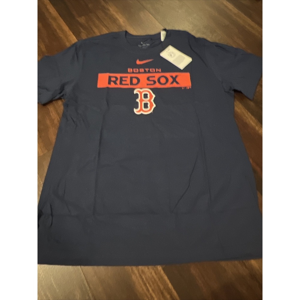 New Mens Nike Boston Red Socks Short Sleeve Shirt Size Large